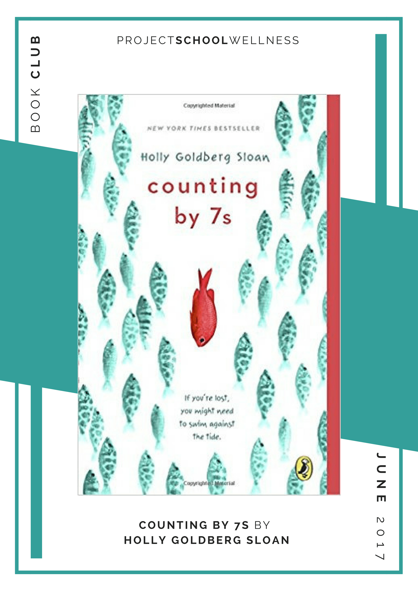 Project School Wellness book club. A list of must read books for teachers and parents! Each month Janelle from Project School Wellness her most current reads. Learn about dealing with life and learning how to fit in and find family with Holly Goldberg Sloan's Counting by 7s.